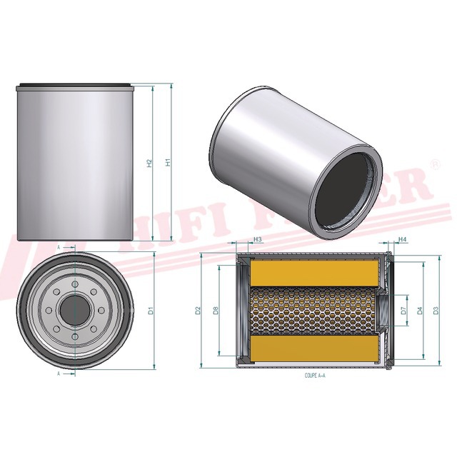 Filtre A Gasoil Separateur D'eau SN 916010 Hifi Filter référence fournisseur HIFSN916010